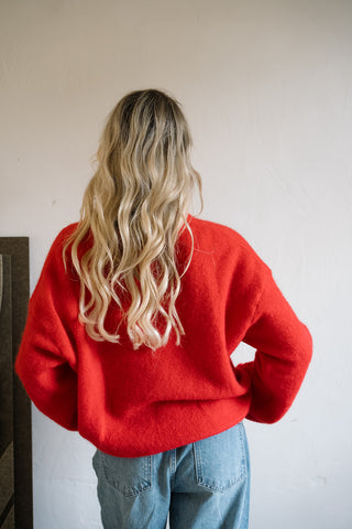 Kenzi Balloon Knit Red