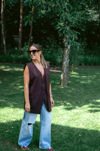 Kerensa Gilet Burgundy