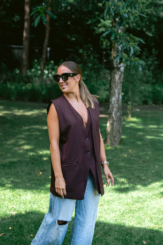 Kerensa Gilet Burgundy