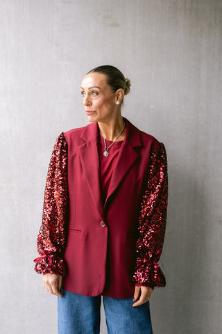 Landry Blazer Burgundy