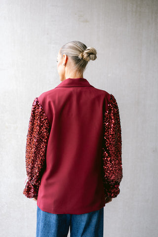 Landry Blazer Burgundy