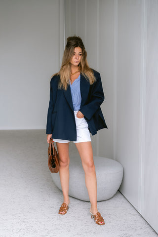 Larisa Denim Shorts White