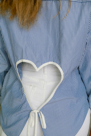 Lavinia Striped Blouse Blue
