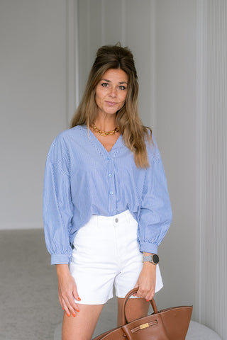 Lavinia Striped Blouse Blue