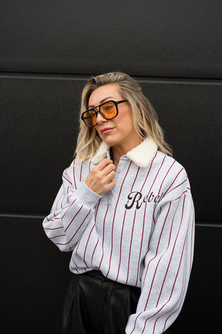 Lavy Baseball Sweater Grey