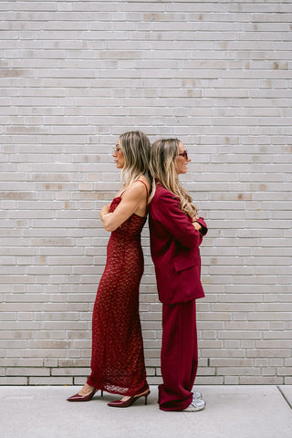 Ledger Dress Burgundy