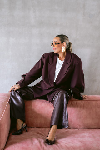 Johannah Trousers Burgundy