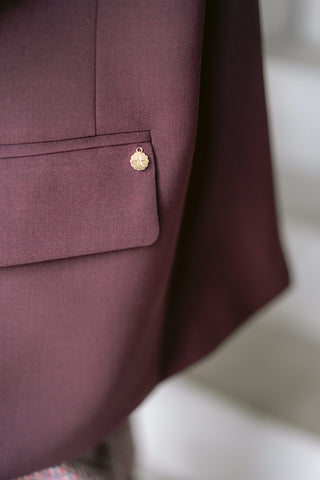 Leo Oversized Blazer Burgundy