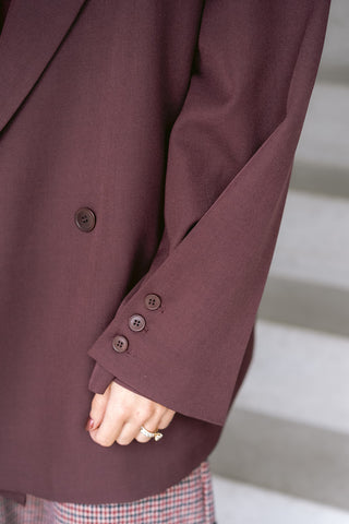 Leo Oversized Blazer Burgundy