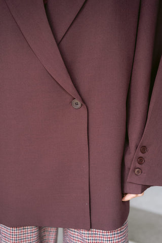 Leo Oversized Blazer Burgundy