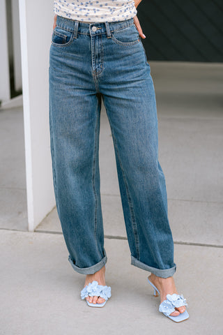 Lindi Jeans Barrel Dark Blue