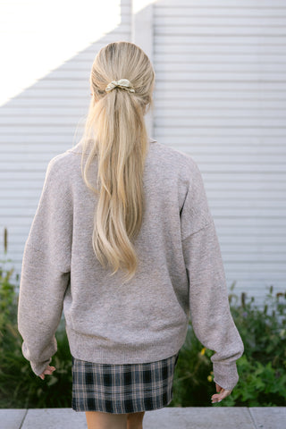 Linsey Fluffy Knitted Sweater Beige