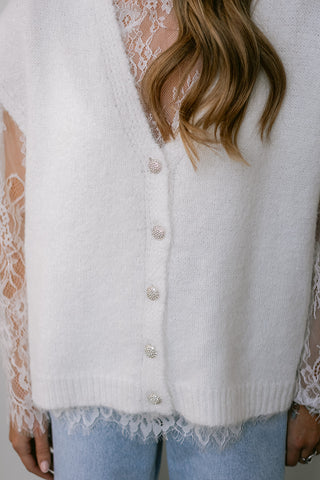 Liyana Lace Knit White