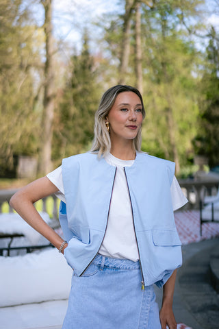 Lorina Gilet Light Blue
