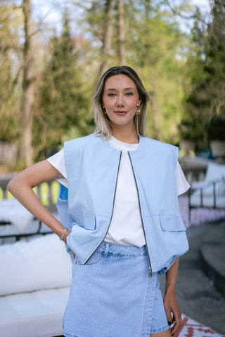 Lorina Gilet Light Blue