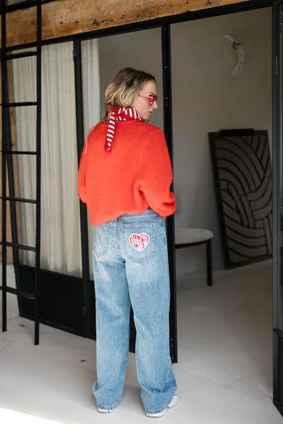 Loubna Cardigan Red
