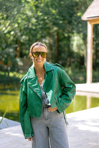 Lucien Biker Jacket Green
