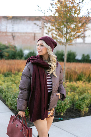 Lyra Scarf Burgundy