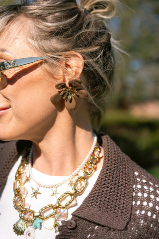 Maca Earrings Brown