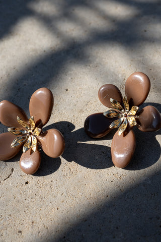 Maca Earrings Brown
