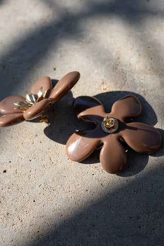 Maca Earrings Brown