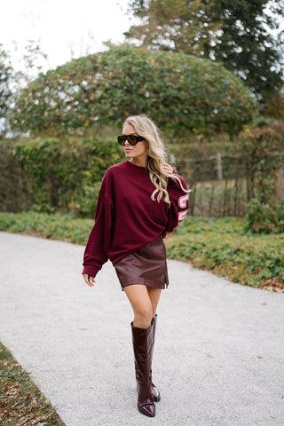 Madeline Skort Burgundy