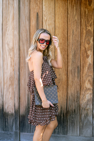 Maëlys Dress Brown Polkadot