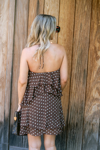 Maëlys Dress Brown Polkadot