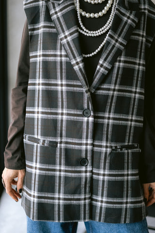 Maite Sleeveles Blazer Brown