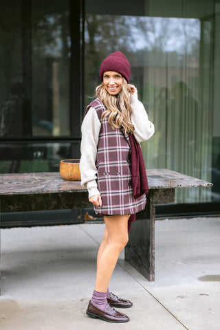 Maite Sleeveless Blazer Burgundy