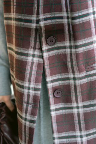 Maite Sleeveless Blazer Burgundy