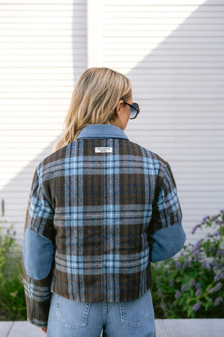 Malou Checkered Jacket Blue