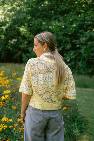 Maren Lace T-shirt Yellow