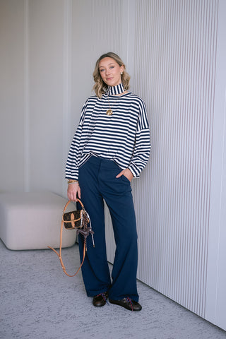 Marinière T-shirt with Scarf Black