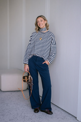 Marinière T-shirt with Scarf Black