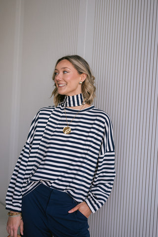 Marinière T-shirt with Scarf Black