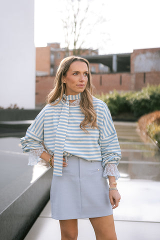 Marinière T-shirt with Scarf Light Blue