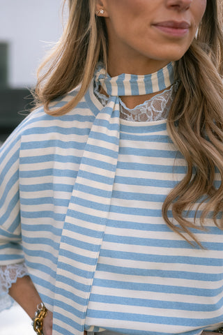 Marinière T-shirt with Scarf Light Blue