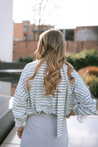 Marinière T-shirt with Scarf Light Blue