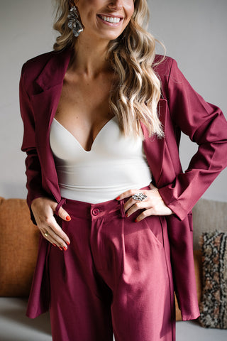 Maurice Suit Burgundy