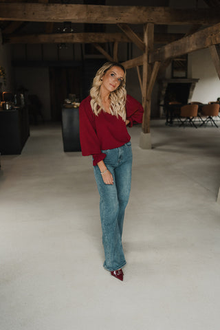 Maya Blouse Burgundy