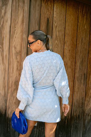 Michau Wrap Dress Blue