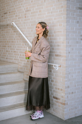 Mikas Satin Skirt Brown