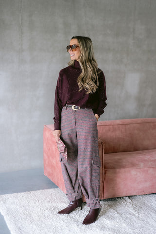 Miska Trousers Burgundy