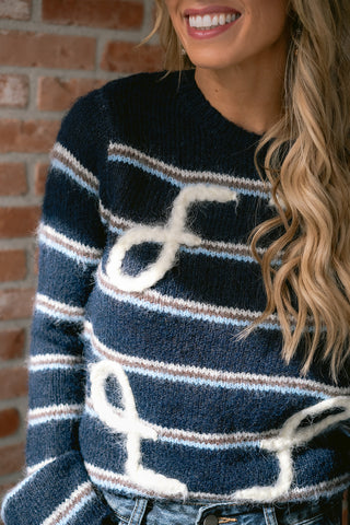 Mitzy Knit Top Navy