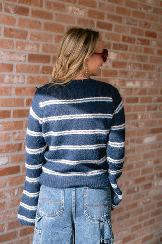 Mitzy Knit Top Navy