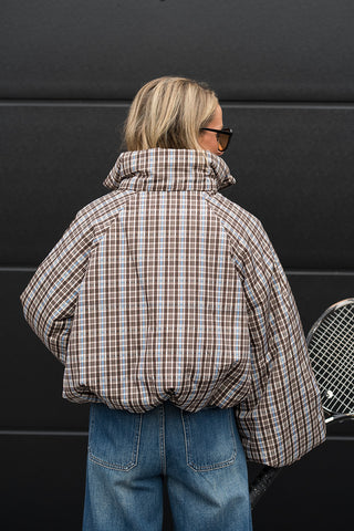 Mochy Puffer Coat Blue/Brown