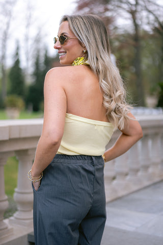 Nikki Strapless Top Yellow