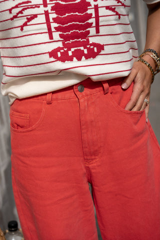 Nini Denim Trousers Orange