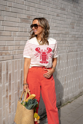 Nini Denim Trousers Orange